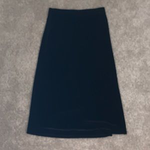 Velvet midi skirt